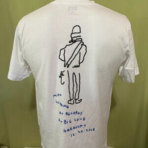 Jason Polan My Tokyo Drawing Book Uniqlo Men's White Shirt Medium Man Looking at